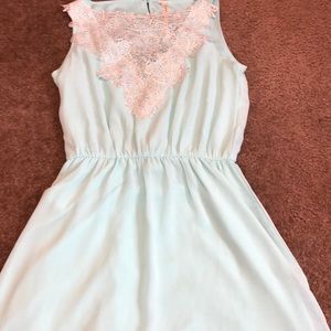 Light blue laced dress